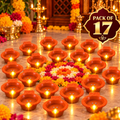 Water Sensor LED Diyas, Water Activated Flameless Decorative Lights for Diwali, Pooja and Festivals
