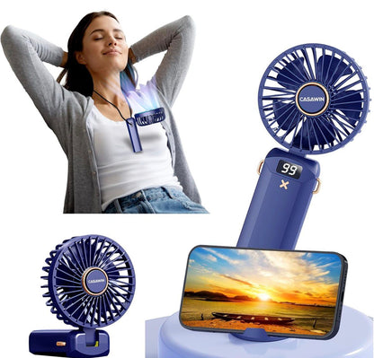 WISEINDIA - PRO LED DISPLAY PORTABLE FAN | 2 YEARS WARRANTY