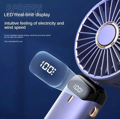 WISEINDIA - PRO LED DISPLAY PORTABLE FAN | 2 YEARS WARRANTY