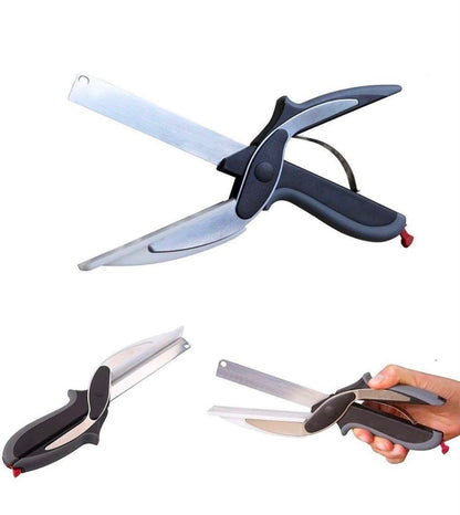 Smart Chop Pro – 2-in-1 Kitchen Scissors with Built-in Cutting Board | Cut Vegetables & Meat Directly Into the Pan