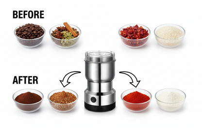 WISEINDIA GrindPro Mini – Portable Stainless Steel Coffee & Spice Grinder