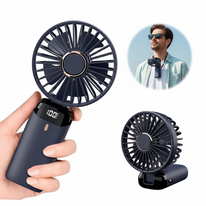 WISEINDIA - PRO LED DISPLAY PORTABLE FAN | 2 YEARS WARRANTY