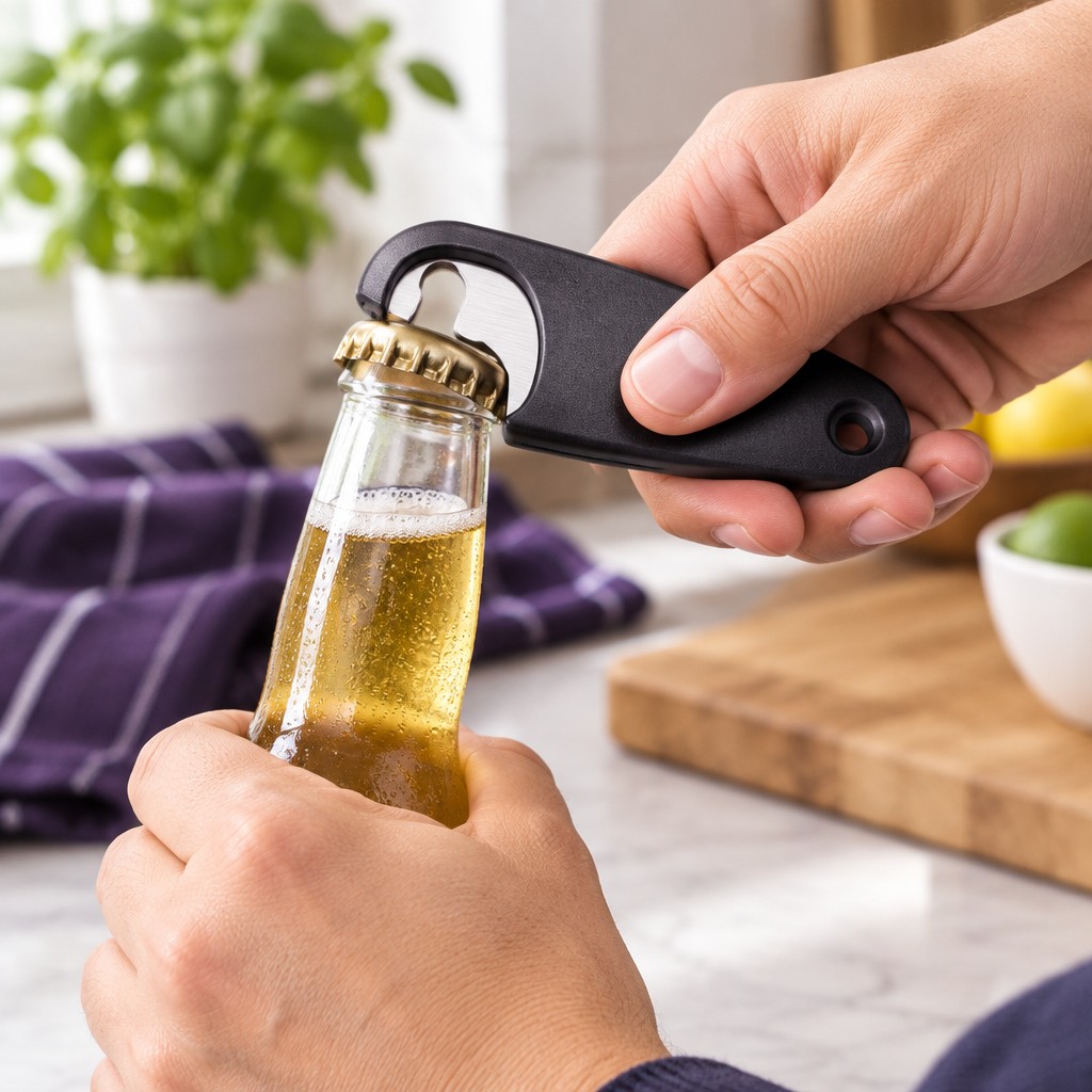 Opening a bottle