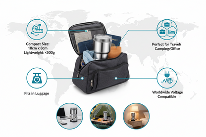 WISEINDIA GrindPro Mini – Portable Stainless Steel Coffee & Spice Grinder