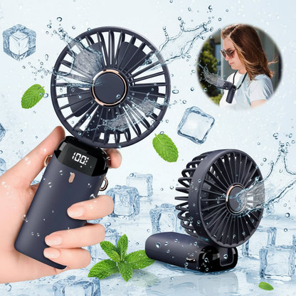 WISEINDIA - PRO LED DISPLAY PORTABLE FAN | 2 YEARS WARRANTY