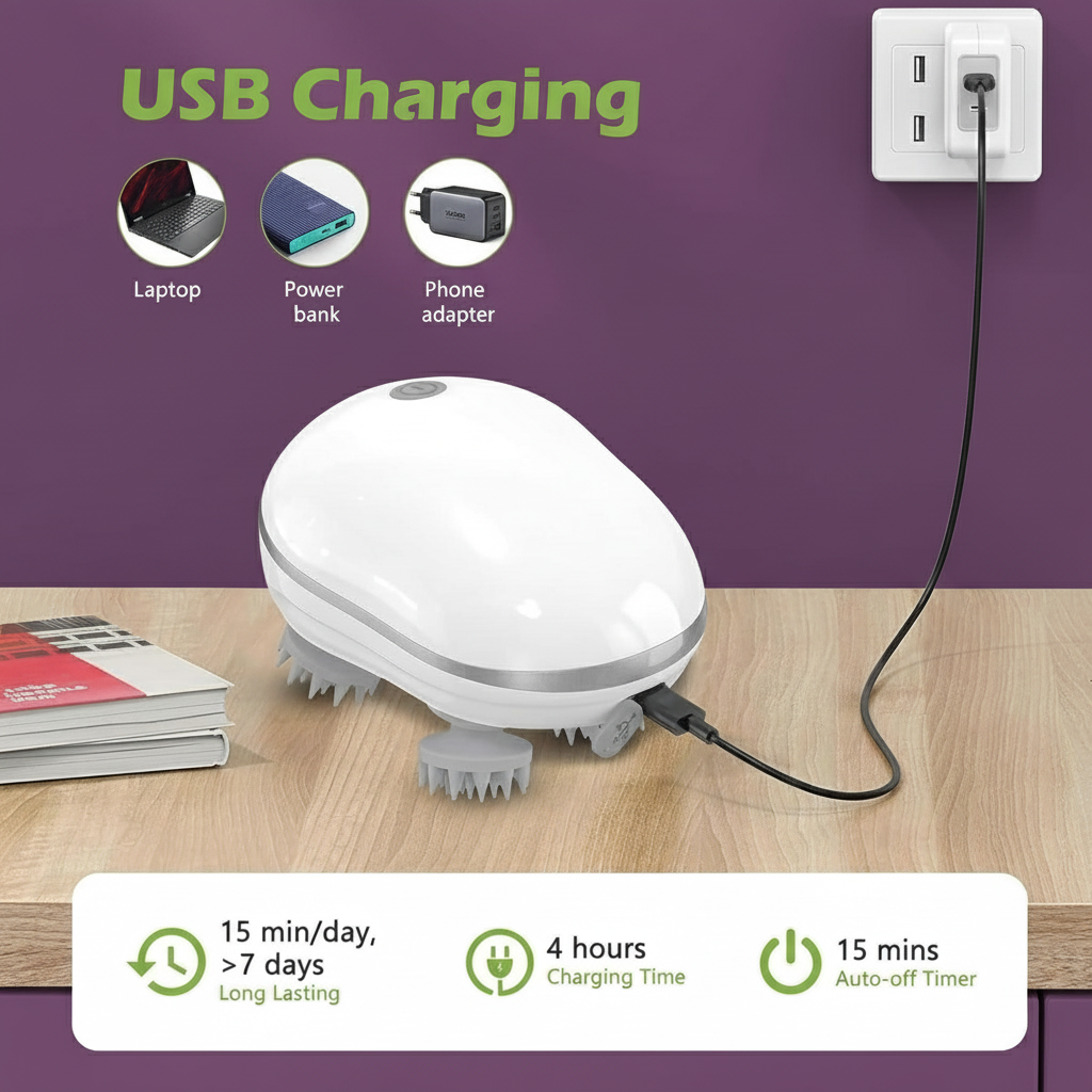 USB Charging Features - Purple Background