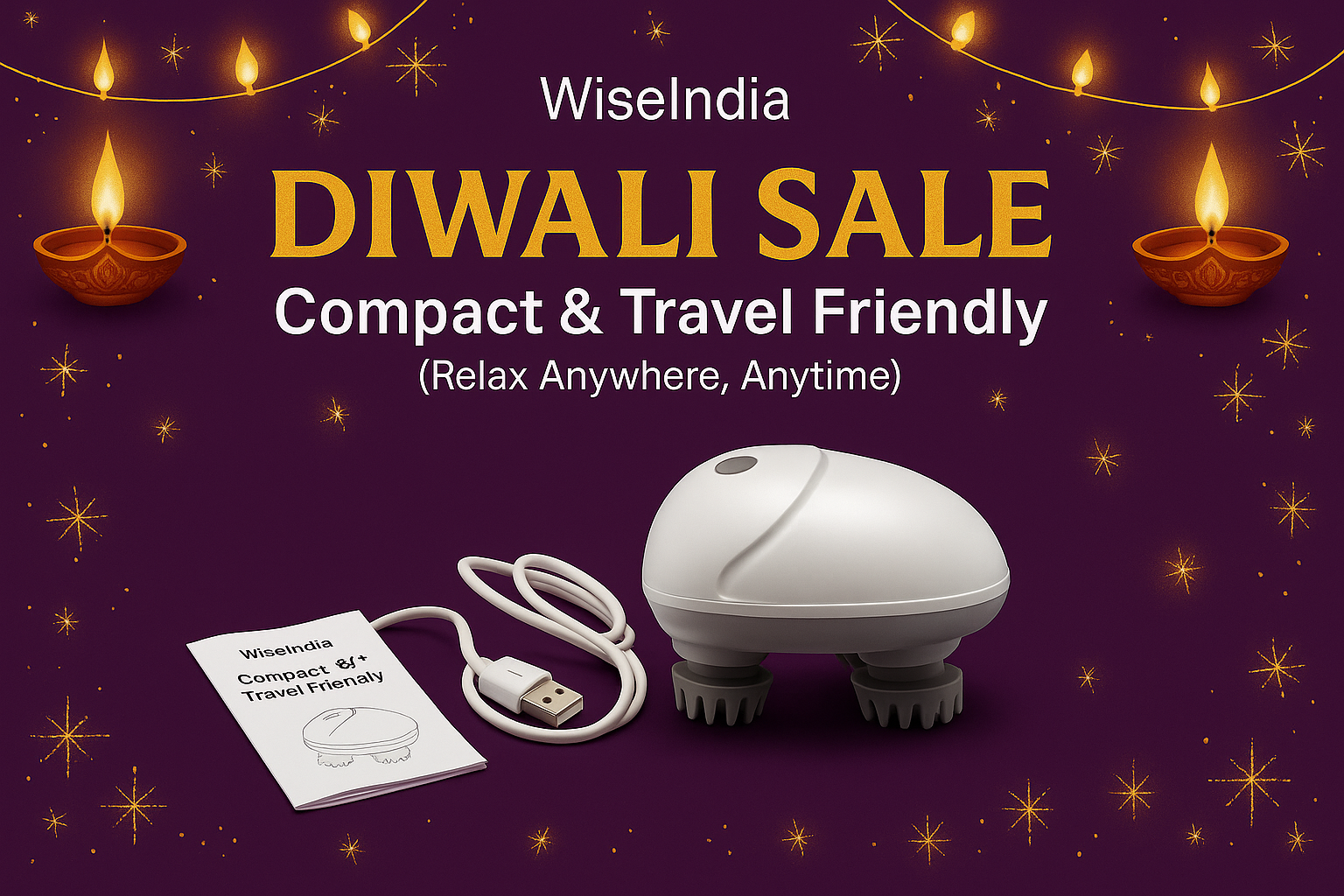 WiseIndia Compact Massager with Diwali Sale