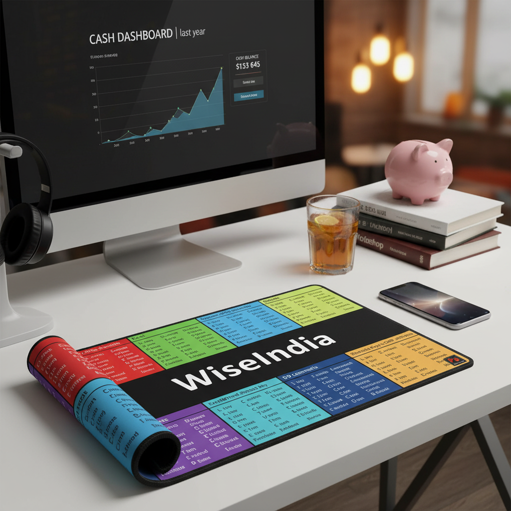 WiseIndia Keyboard Shortcut Mousepad - Lifestyle Shot